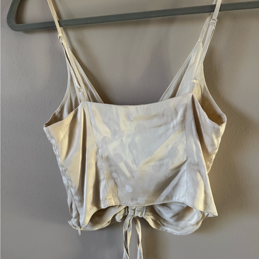 Cream Ruched Women's Top - Picture 2 of 4